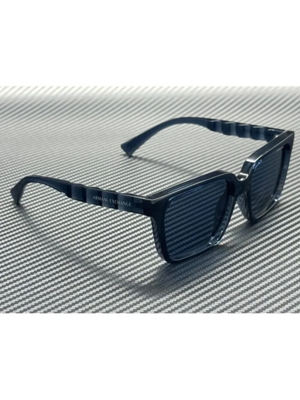New Armani Exchange Men Blue Transparent Sunglasses 56-17-145